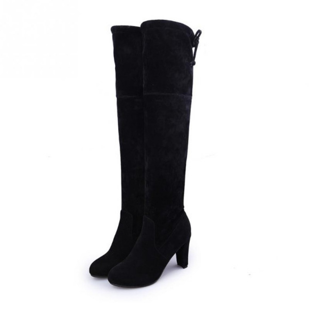Women’s Over-the-Knee Black Suede Boots